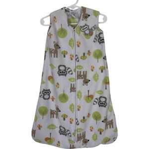 Halo Sleepsack Fleece Racoon Deer Woodland Print Size Small Birth to 6 Months